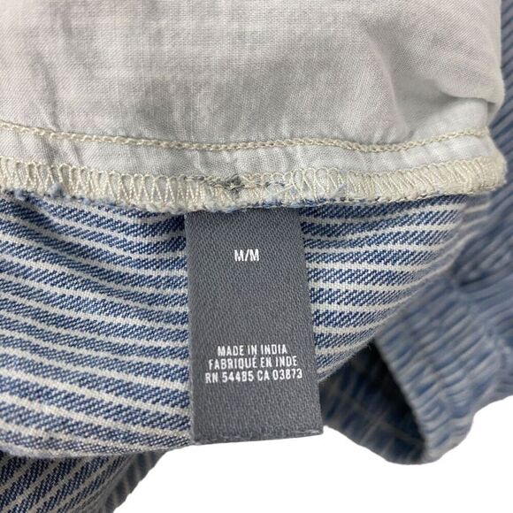 Aerie Women's Medium Striped Frayed Hem Denim Short - Picture 6 of 6